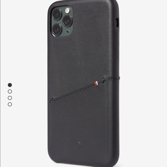 Decoded Black Leather Card Case iPhone 11 Pro Max - Picture 3 of 9